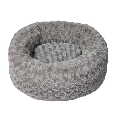 PaWz Calming Dog Bed Warm Soft Plush Sofa Pet Cat Cave Washable Portable Grey S PaWz